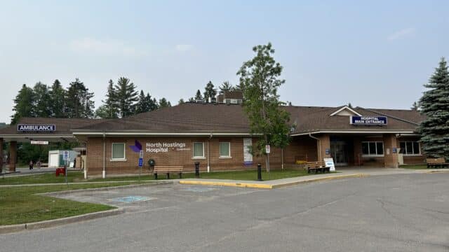 A picture of the exterior of North Hastings Hospital