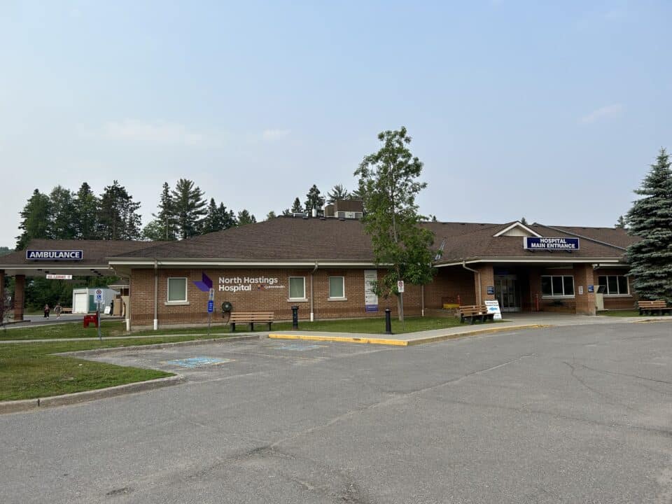 A picture of the exterior of North Hastings Hospital
