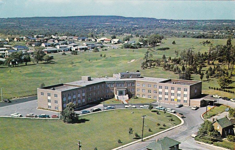 A photo of Trenton Memorial Hospital from many years ago.