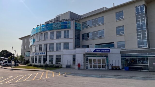 A picture of the Main Entrance at Belleville General Hospital
