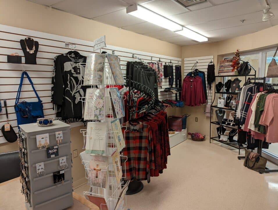 Clothes, jewellery, greeting cards and more inside the Good Samaritan Gift Shop.